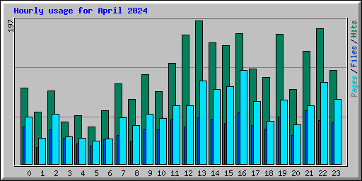 Hourly usage for April 2024