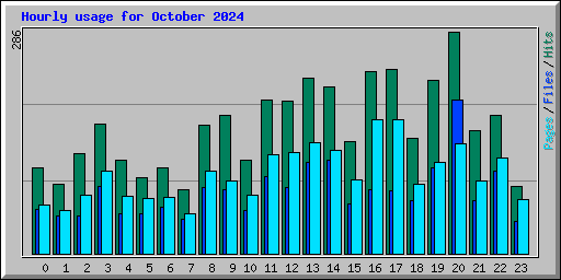 Hourly usage for October 2024